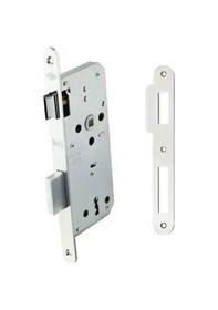 Resim Kale 151r 40mm Ekstra Gömme Kapı Kilidi Tek Anahtarlı Rozet Delikli - Oval Nikel 