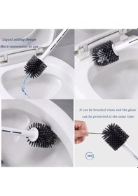 Resim River World Klozet Ve Tuvalet Fırçası Silikon Deterjan Hazneli Çok Renkli 