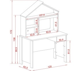 Resim Meltem Smart Cozy Gri Çocuk Odası Çalışma Masası 