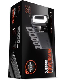 Resim POWERWAY 30.000 Mah Pd 22.5W Dahili Kablolu Hızlı Şarj Led Fener Gerçek 30.000 Mah PD30 Siyah Powerbank 
