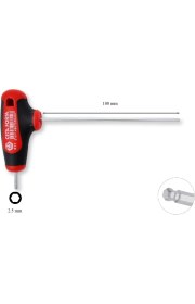 Resim Ceta Form 2.5 mm T Saplı Topbaşlı Allen K11-025-100 