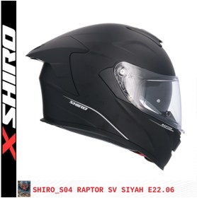 Resim Shiro Fullfacc Raptor M.C Motosiklet Kaskı Kapalı Siyah 
