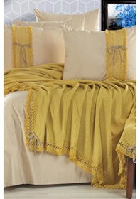 Resim Çeyiz Diyarı Rapunzel Pike Takımı 6 Parça Hardal Bej 