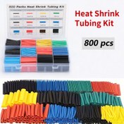 Resim 800 Parça/Set Isı ile Küçülen İzolasyon Tüpü 2:1 Kablo Kılıf Seti 