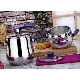 Resim Berlin 3.5 ve 7 L Düdüklü Tencere Gümüş - Mor 