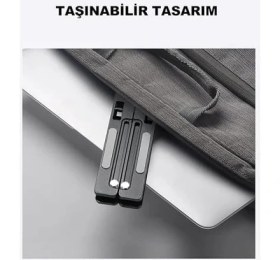 Resim Storemax Taşınabilir 10 Kademeli Sert Plastik Laptop Stant Bilgisayar Stant Notebook Stant Tüm Laptoplarla Uyumlu Bilgisayar Standı Taşınabilir Kaymaz Stant Dizüstü Bilgisayar Stantı 