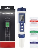 Resim Pazly 5 Fonksiyonlu Su Kalitesi Test Cihazı: Ph, Ec, Tds, Tuzluluk, Sıcaklık - Akvaryum Laboratuvar Kullanımı İçin 