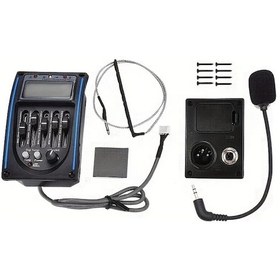 Resim Honeybeeshop Lc-5 Prener Pm 5 Bant Akustik Gitar Eq Preamp 5 Bantlı Eq Ekolayzer Pikap Tuner Mikrofonlu Lcd 