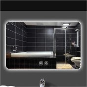 Resim 60 x 70 cm Dokunmatik Tuşlu Buğu Çözücü Ledli Banyo Aynası Dekoratif Ayna 