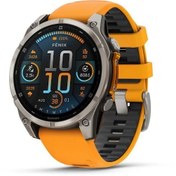 Resim Garmin Fenix 8 47 MM Amoled Sapphire Titanyum Turuncu/Grafit Silikon Kayışlı Akıllı Saat Garmin