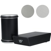 Resim Jeehugo Ahşap Ve Metal Bileşenli Bıçak Taslağı - 15 Ve 20 Açı Seçenekli, 2 Adet Zımpara Bloku 400, 1000 İle Evde Profesyonel Keskinleştirme 