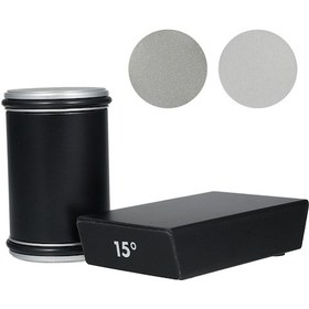 Resim Jeehugo Ahşap Ve Metal Bileşenli Bıçak Taslağı - 15 Ve 20 Açı Seçenekli, 2 Adet Zımpara Bloku 400, 1000 İle Evde Profesyonel Keskinleştirme 