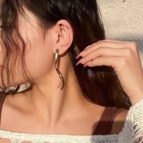 Resim 1 Çift Moda Basit ve Tasarımı Uzun Kavisli Kulak Çivisi 
