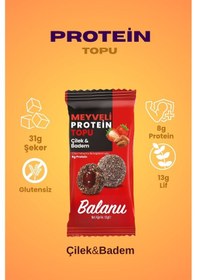 Resim Meyveli Çilekli & Bademli Protein Topları 55gr X3 Adet 