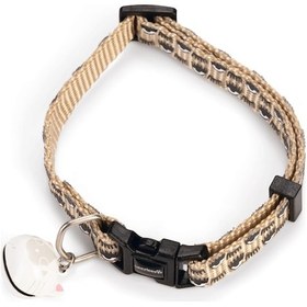Resim Beeztees Kedi Boyun Tasması, Zilli, Bej, 20-30cm 