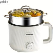 Resim Yeni Çok Fonksiyonlu Elektrikli Pişirici, Elektrikli Tencere, Buhar, Pişirme, Sıcak Tencere için Uygun, Ayarlanabilir Sıcaklık Kontrolü, Kullanımı Kolay, Temizliği Kolay, Ofis, Yurt, Çok Amaçlı Mutfak Aracı 