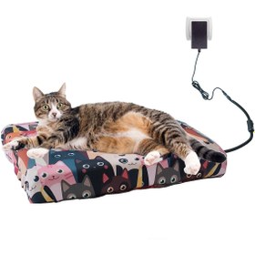 Resim Elioure Çok Renkli Yumuşak Isıtıcı Minder, Su Geçirmez ve Konforlu Evcil Hayvan Yatağı 