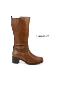 Resim Gönderi R Kadın Taba Antik Kalın Topuklu Hakiki Deri Çizme Gkzc13444502 Taba 