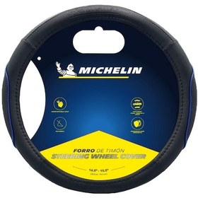 Resim Michelin Mc1003naz Premium Suni Deri Direksiyon Kılıfı Mavi 