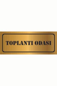 Resim GÜNEŞ LAZER Dekoratif Toplantı Odası Yazılı Yönlendirme Levhası Gold Aynalı Pleksi 