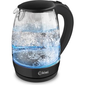Resim Siyah Cam Su Isıtıcı Kettle, Pratik ve Şık Tasarım 