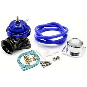 Resim Dashanshop Evrensel Alüminyum Turbo Şarj Rölef Valfi 63-65mm Flanş Mavi Egzoz Valfi Basınç Regülatörü 