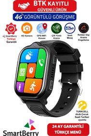 Resim Smartberry Z32 Görüntülü Görüşme Gps Wıfı Net Konum Gizli Dinleme Akıllı Çocuk Takip Saati Sim Kartlı - Siyah 
