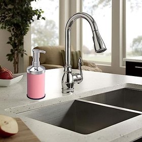 Resim Badem10 Sıvı Sabunluk Losyon Yağ Şişesi Set Üstü Sıvı Sabunluk Pembe 