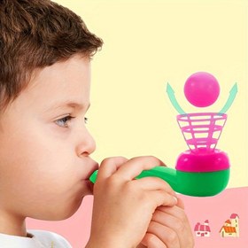 Resim 4 adet Karışık Renkli Süspansiyon Üfleme Topu, Parti Atmosferi Küçük Oyuncaklar Çocuklar Küçük Hediyeler Tatil Hediyeleri 