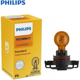 Resim Phılıps 12V Sinyal Ampulü Soketli Turuncu Psy24W 