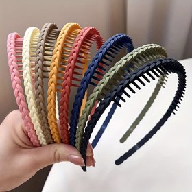 Resim 2023 Yeni Stil Dişli Kaymaz Saç Bandı Kadınlar İçin, Saç Basma Kartı, Saç Demeti, Saç Seyahat Örgüsü, Plastik, Yüz Yıkama İçin Özel 