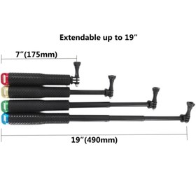 Resim Gplus EKEN H9R Suya Dayanıklı Teleskopik Kaliteli Monopod Selfi Çubuk 