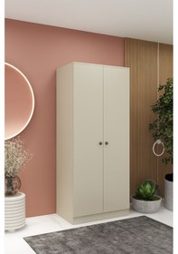 Resim 2 Kapaklı 2 Askılı Mega Elbise Dolabı Gezgin İmb065 Bej 