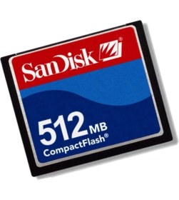 Resim L'edoren SanDisk 512 MB Compact Flash Hafıza Kartı Yüksek Okuma/Yazma Hızı ve Uyumluluk Sertifikaları 
