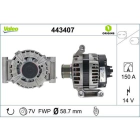 Resim Valeo ALTERNATOR 12V 150A TRANSIT V348-V347 2.2 TDCI 11 14 TRANSIT V363 14 17 RANGER 2.2 TKE 11 