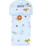 Resim Sebi Bebe Çok Amaçlı Müslin Örtü 80X100 Cm Beyaz-Turuncu Beyaz - Turuncu 