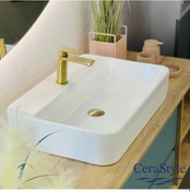 Resim Turkuaz Seramik 078600-U Cerastyle Hera 60 x 42 CM Tezgah Üstü Çanak Lavabo 