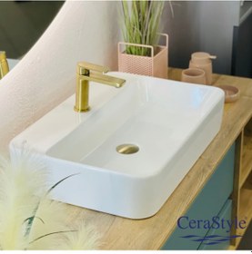 Resim Turkuaz Seramik 078600-U Cerastyle Hera 60 x 42 CM Tezgah Üstü Çanak Lavabo 