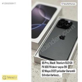 Resim Apple iPhone 16 Pro İkinci El TR | 512 GB | Siyah 