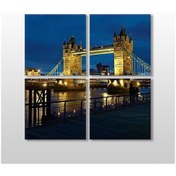 Resim Köprü Gece Kanvas Tablo 190x190cm 