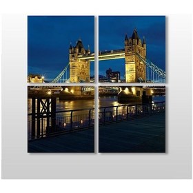 Resim Köprü Gece Kanvas Tablo 190x190cm 