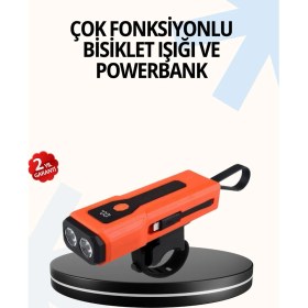 Resim Fta Ticaret Powerbank Özellikli Bisiklet Işığı Dijital Göstergeli LED 