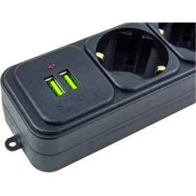 Resim Ironstar 2mt 2xusb 4lü Termal Akım Korumalı Priz 10A 2500W 