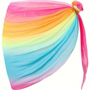 Resim Kadınlar için Tie-Dye Sarma Etek - Yüksek Esneklikli Yarı Şeffaf Plaj Örtüsü, Gradyan Renklerle, Makinede Yıkanabilir Hafif Sarma Etek Havuz Kenarı İçin, Yazlık Kıyafetler & Günlük Giyim, Havuz Kenarı Örtüsü, Eşarp Tarzı Kapama, Yüksek Esneklikte Kumaş 