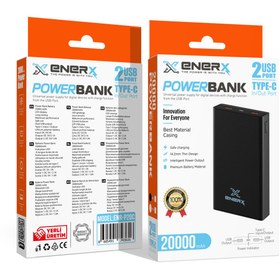 Resim Enerx Enr-p20c 20.000 Mah 2.1a 2xusb 1xtypec Powerbank 