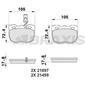 Resim Braxıs Ab0193 On Fren Balatasi Rtc6781 Sfp500160 Sfp500180 