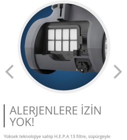 Resim Arzum 899 Watt A Enerji Sınıflı Hepa13 Filtreli Turbo Başlıklı Elektronik Emiş Güçlü Toz Torbasız Süpürge 