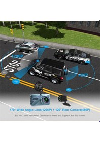 Resim Exvol Araç İçi Yol Kayıt Kamera 4'' 1296p Fhd 1.8lens+park Kamera 