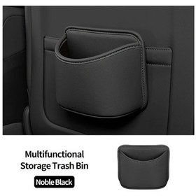 Resim Dashanshop Şık Araç Depolama Kutusu Noble Black Çöp Kovası Bardak Tutucu Düzenleyici 