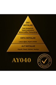 Resim AYANORA KOZMETİK AY040 Extrait Unısex parfüm_ Bergamot, frenk üzümü, lotus, vanilya, amber, sandal ağacı içerir. 
